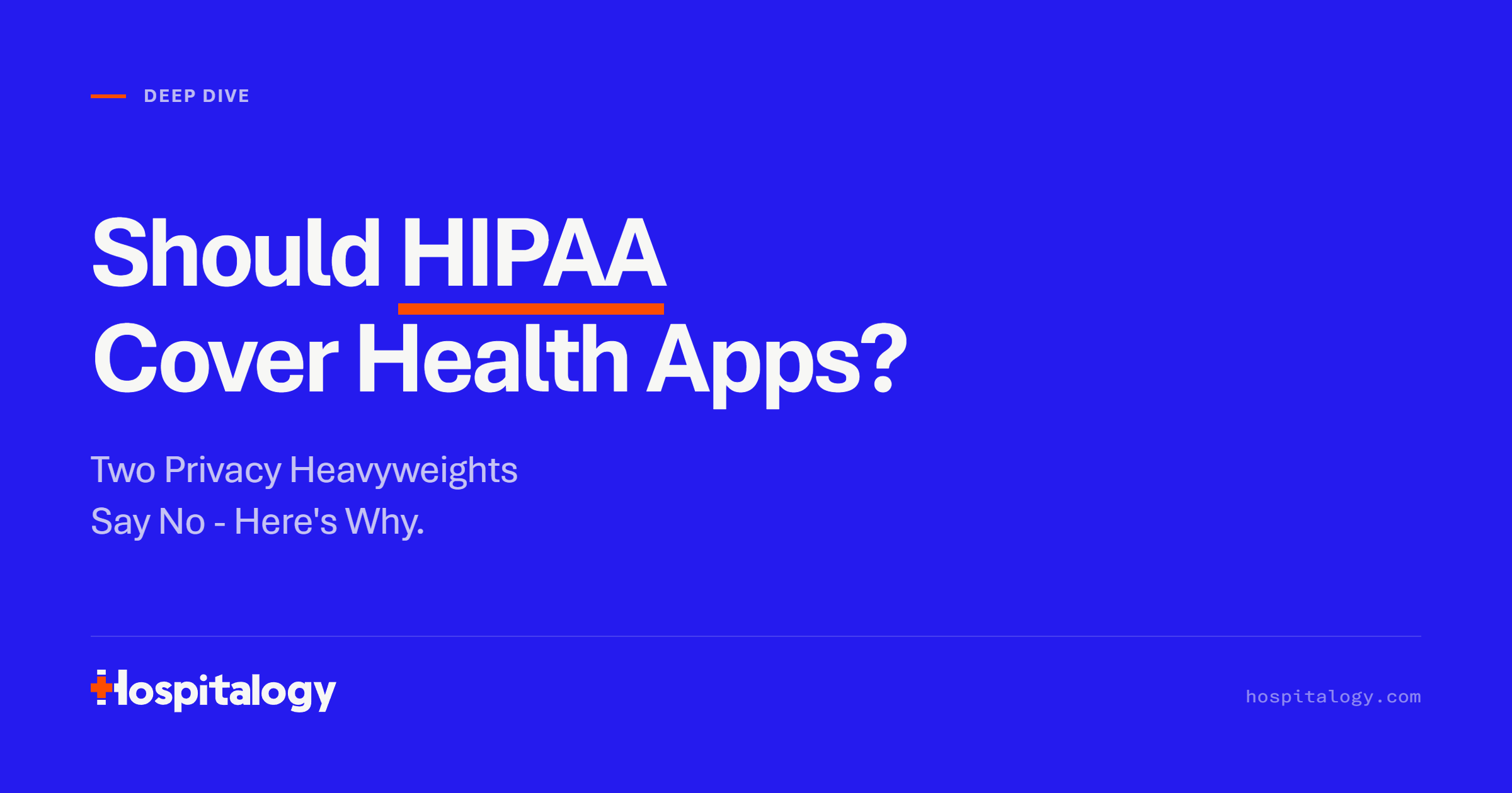 Should HIPAA cover health apps?